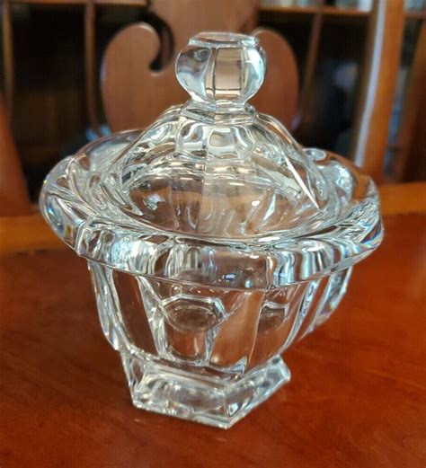 Vintage Baccarat Crystal Bretagne Jam Jelly Jar With Lid 5 5 Tall