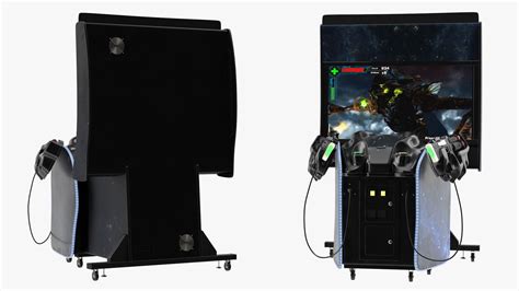 Black Arcade Game Machine On State 3d Model 79 Max 3ds Blend C4d