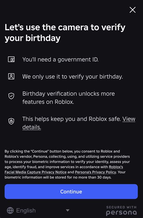 Option to verify age with selfie or ID
