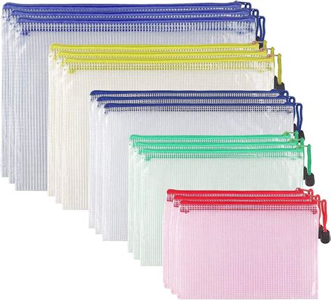 STARVAST 15Pcs Pochette Plastique Transparente Pochette Fermeture