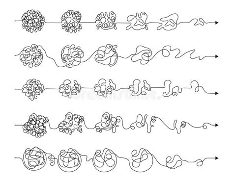 Confused Process Chaos Line Symbol Tangled Scribble Idea Vector