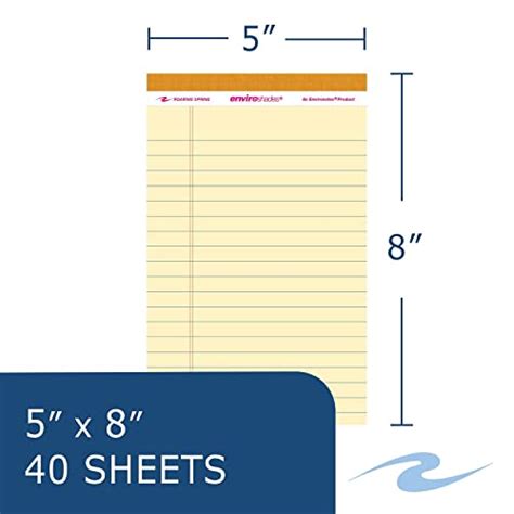 Roaring Spring Enviroshades Recycled Mini Legal Pads 4 Pack 5 X 8