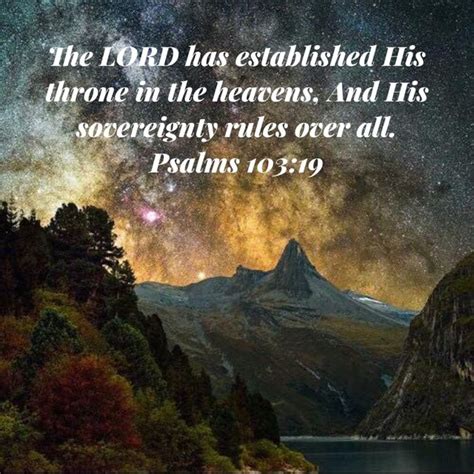 Psalms 103 19 The LORD Has Established His Throne In The Heavens And