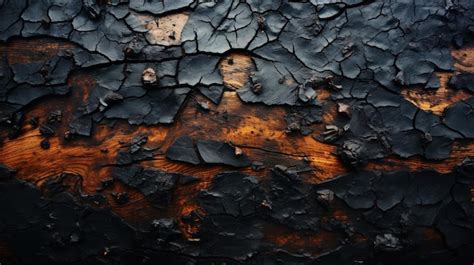 Premium Ai Image Charred Wood Bark Black Texture Closeup View Of Tree