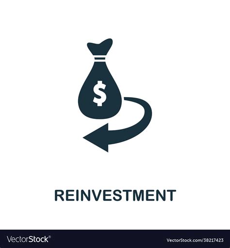 Reinvestment Icon Simple Creative Element Filled Vector Image