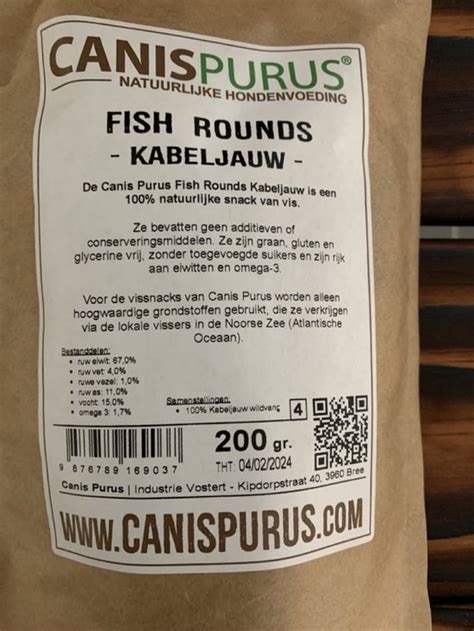 Canis Purus Fish Rounds Kabeljauw Gr Bol