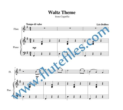 Delibes Waltz from Coppélia Flute Solo Flute Files Publishing