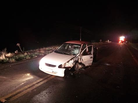 Carro placas de Joaçaba se envolve em acidente na SC 135 Éder