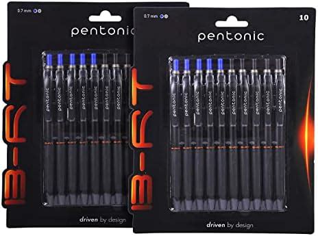 Pentonic B RT 0 7mm Retractable Ball Pen Blister Pack Blue Black