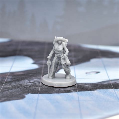 DND Miniature Ice Tribe Female With Bow Dungeons and Dragons - Etsy