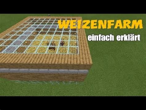 Minecraft automatische Weizenfarm einfach erklärt YouTube