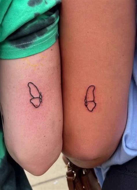 Best Friends Butterfly Tattoos