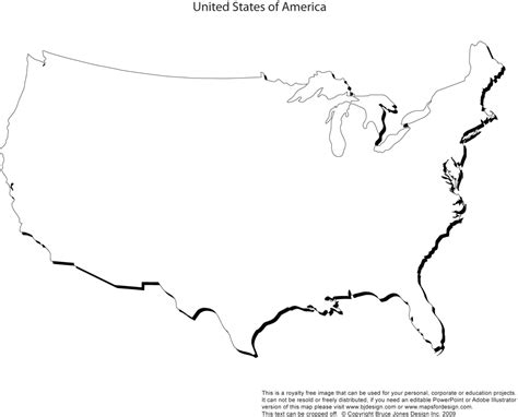 Blank Printable Us Map State Outlines - Printable US Maps