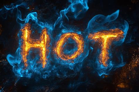 Blazing Hot Fiery Text In Flames For Bold Promotions Premium AI