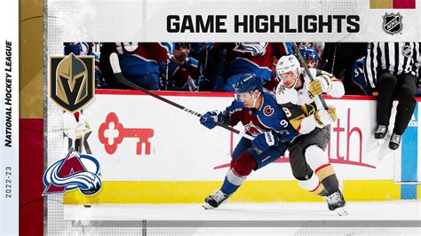 Golden Knights Avalanche 2 27 NHL Highlights 2023 YouTube