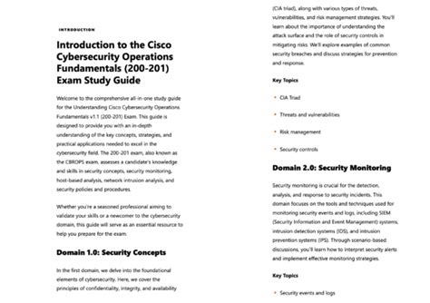 Cisco Certified Cyberops Associate Study Guides Notes