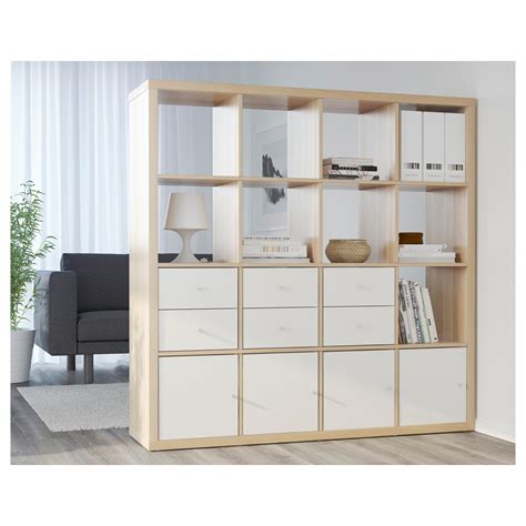 Kallax Shelving Unit White Stained Oak Effect Ikea Hong Kong