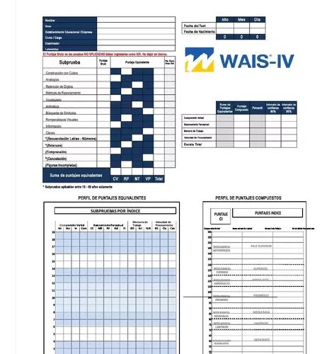 Wais Iv Escala De Inteligencia De Wechsler Software Envío gratis