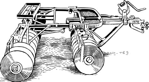 Vintage Disc Harrow Coloring Page Colouringpages