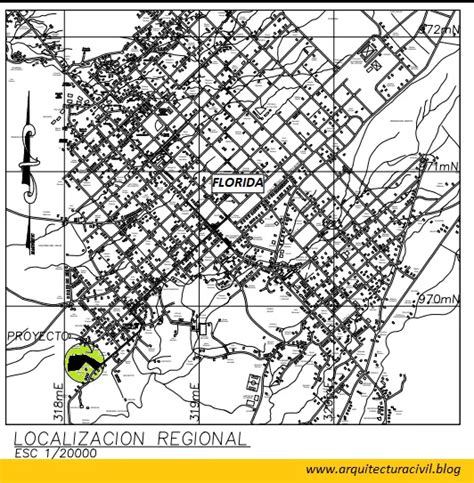 Plano de ubicación y localización de una casa Arquitectura Civil