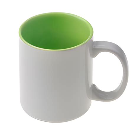 Mugs 11oz Two Tone Coloured Mugs Light Green Longforte