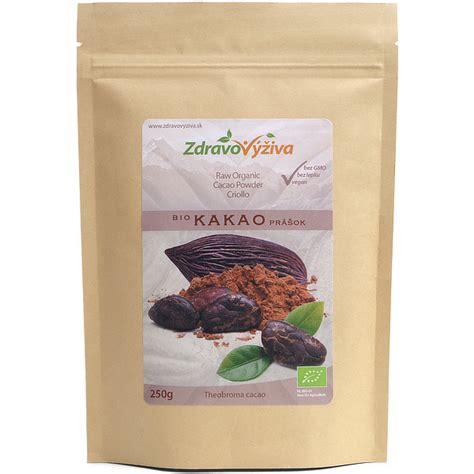 BIO Kakaový prášok z odrody Criollo RAW 250g Zdravovýživa