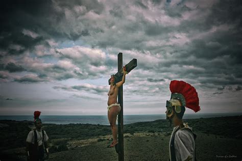 Roman Movie Scene II Photograph By Ramon Martinez Play Two Crucified