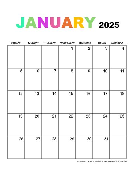 Editable Calendar Jan 2025 Free Essie Amaleta