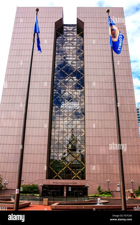 The Hennepin County Government Center Skyscraper On 6th Street In