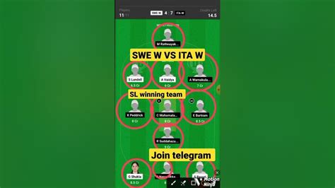 Swe W Vs Ita W Swe W Vs Ita W Dream11 Swe W Vs Ita W Prediction