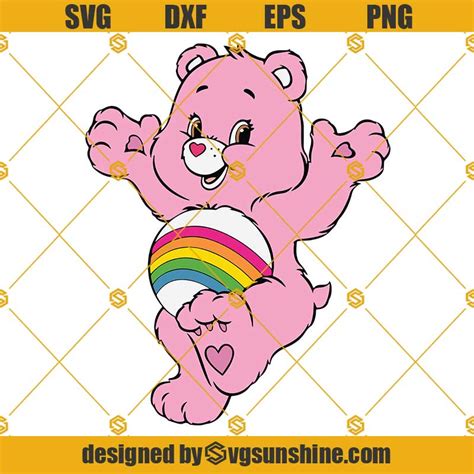 Cheer Bear Svg Care Bears Svg Png Dxf Eps Cricut Silhouette Cut File