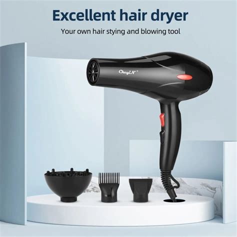CkeyiN W Hair Dryer Professional Negative Ion Blower Home Use Hot Cold Blow Drying Salon