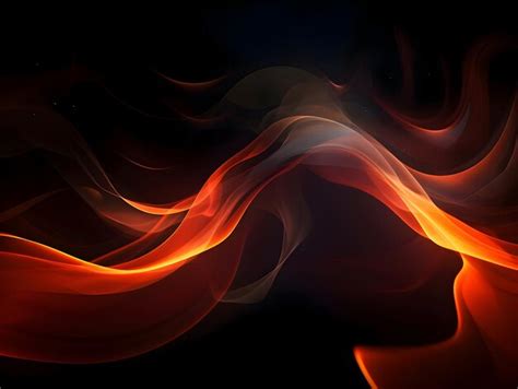 Premium Ai Image Fire Waves On Dark Background High Quality