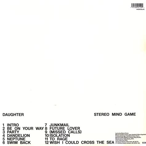 Daughter Stereo Mind Game Eco Colored Vinyl Edition Vinyl LP 2023