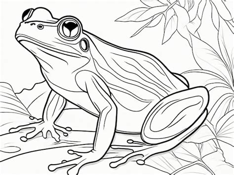 Premium Photo Frog Hand Drawn Outline Illustration