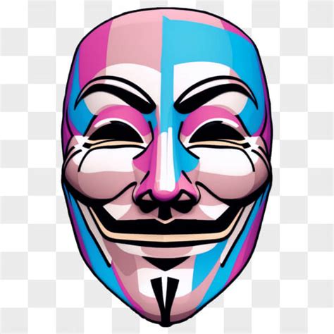 Download Vibrant V For Vendetta Mask Png Online Creative Fabrica