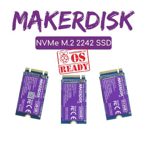 512GB M 2 SSD NVMe Makerdisk Flashed With Raspberry Pi OS