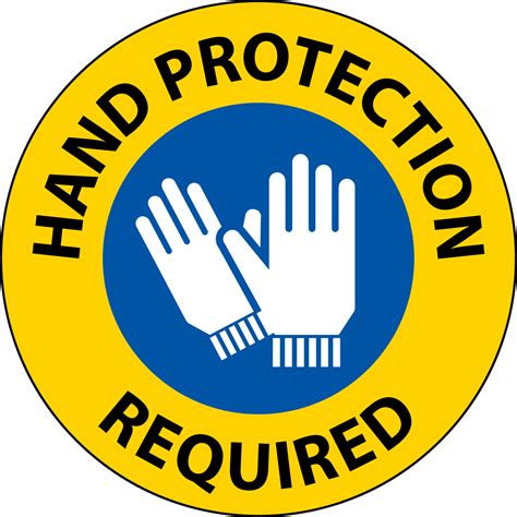 Hand Protection Required Sign On White Background 21335929 Vector Art