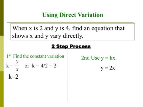 Ppt Direct Variation Powerpoint Presentation Id 3217964