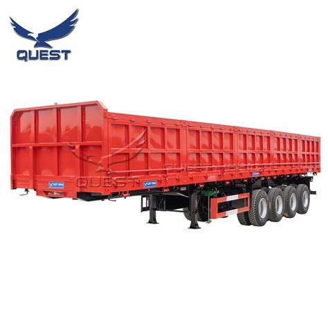 4 Axles 45 Cubic Meter 60t 80tons Side Lifting Tipper Side Dump Semi