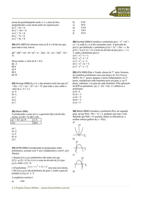 Exercicios Matematica Polinomios Pdf