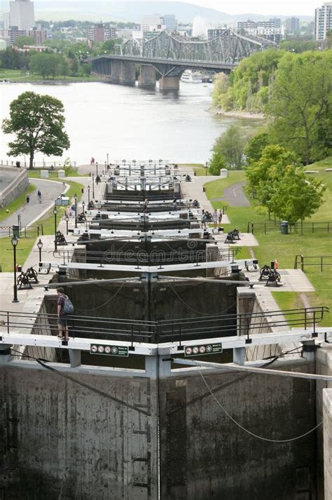 Locks Of The Rideau Canal Ottawa Canada Editorial Stock Photo - Image ...