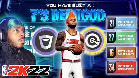 7 3 DEMIGOD In NBA 2K22 GAME BREAKING CENTER BUILD In NBA 2K22 NEXT