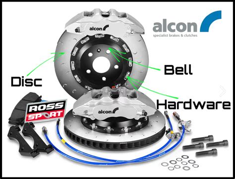 Alcon Vw Transporter Big Brake Kit Mono 6 380mm Replacement Disc Set C Groove Ross Sport