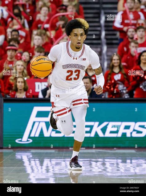 Madison WI USA 26th Jan 2024 Wisconsin Badgers Guard Chucky