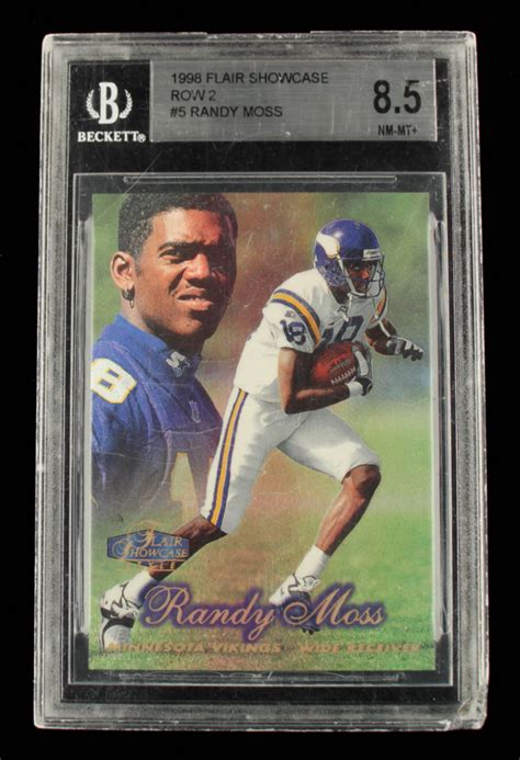 Randy Moss 1998 Flair Showcase Row 2 5 BGS 8 5 Pristine Auction