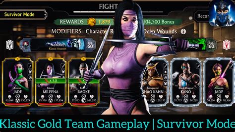 FW Survivor Mode Fatal Tower Klassic Gold Team Gameplay MK Mobile