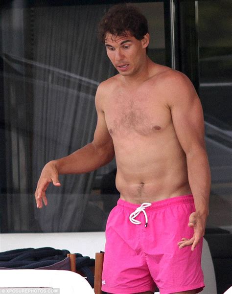 Rafael Nadal Strips Down To Tiny Red Shorts As He Soaks Up The