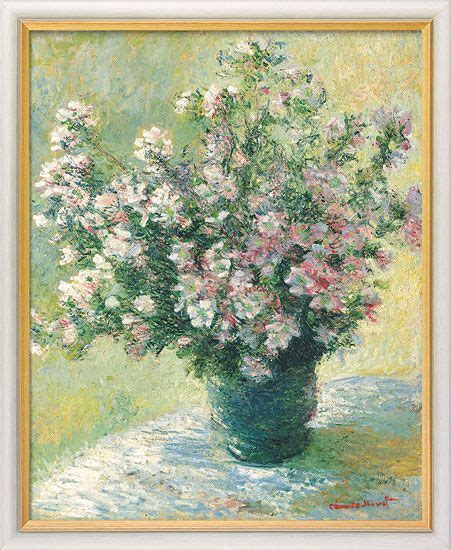 Bild Vase Fleurs Malvenstrau Gerahmt Von Claude Monet