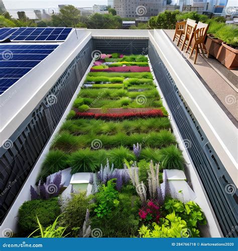 An Eco Friendly Rooftop Garden With A Rainwater Collection System